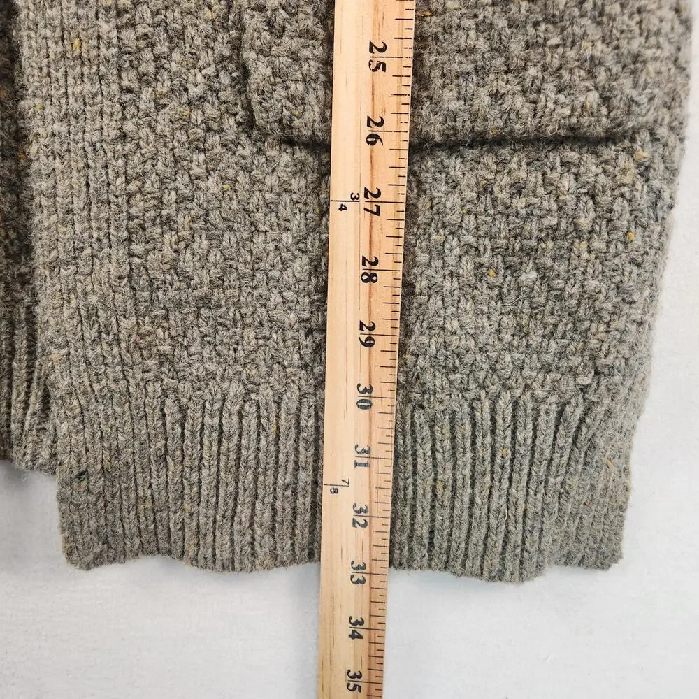 Cynthia Rowley Open Cardigan Sweater Women’s M Wool Blend Brown Chunky Knit EUC - Picture 13 of 16